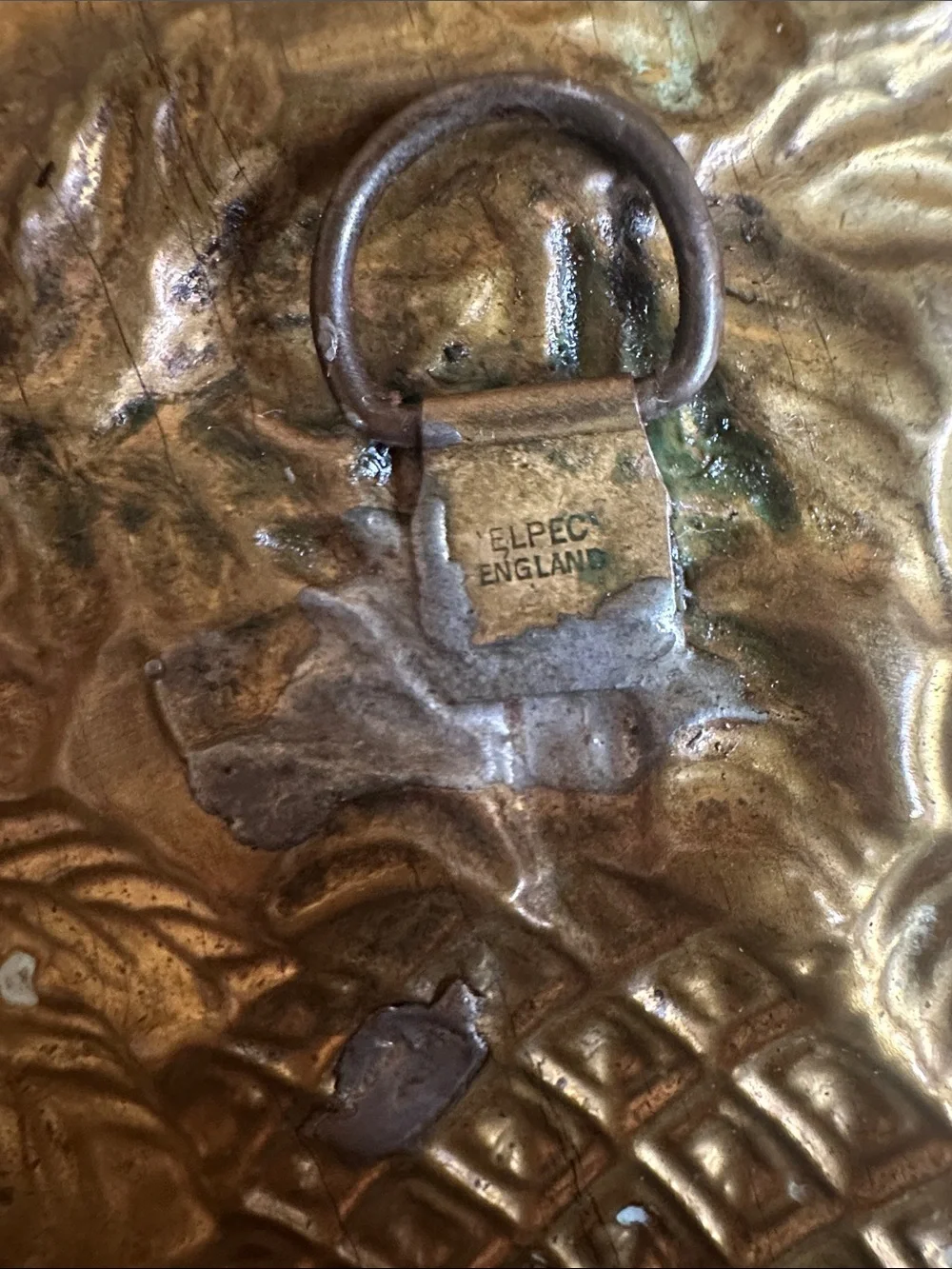 Vintage Brass Fruit Wall Plaques 8.5” - Pair of 2 - Embossed Pineapple & Grapes